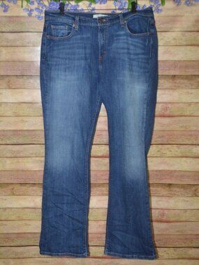 Levis 515 Jeans Womens 14L 14 Long Bootcut Blue Mid-Rise Medium Wash Flap Pocket